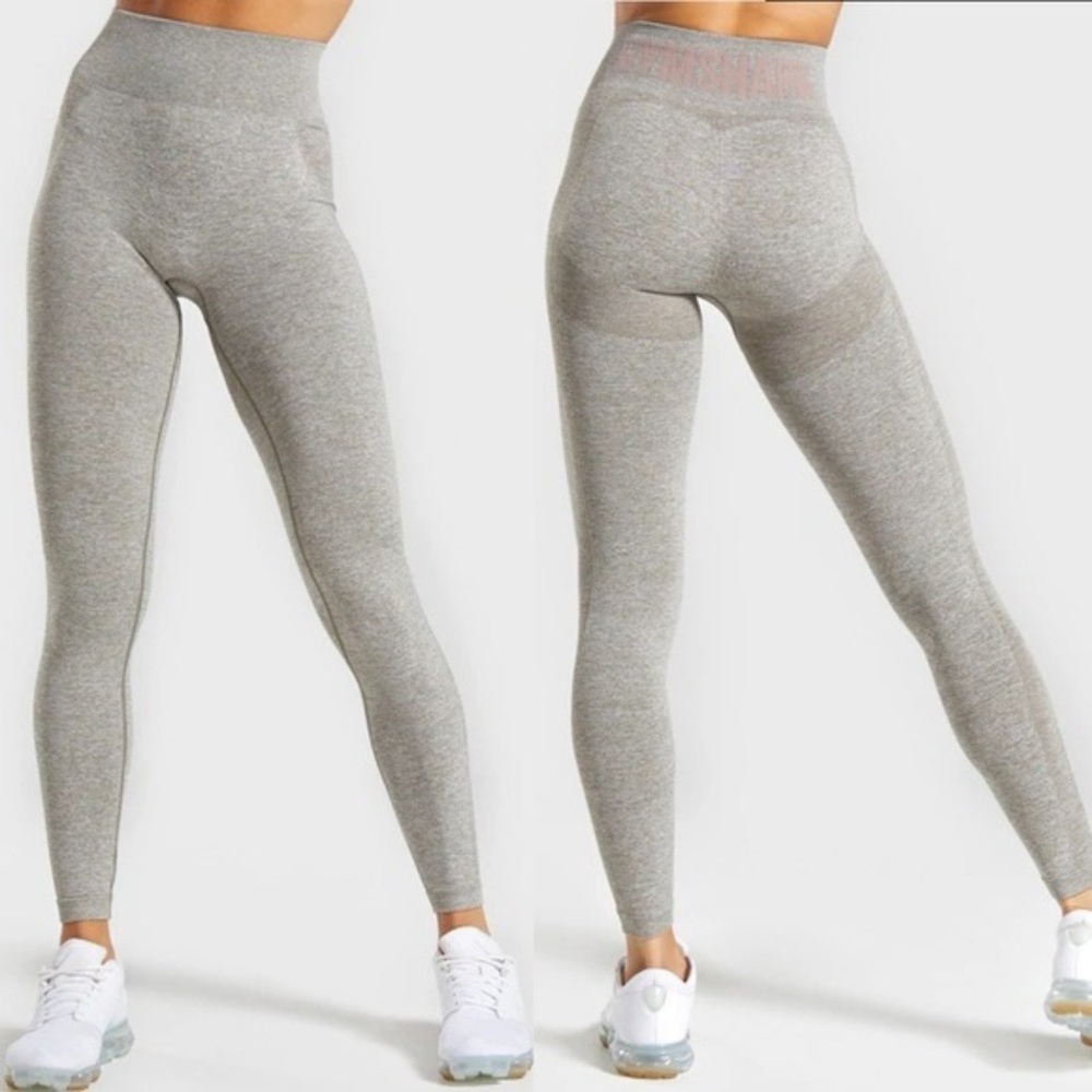 Gymshark Flex High Waisted Seamless Contour Leggings - Khaki